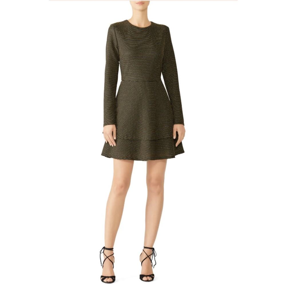 Hutch Black and Gold Metallic Dress Size 4